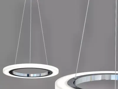 Elan Hyvo 19 12W Brushed Nickel LED Ring Pendant Light 3D model