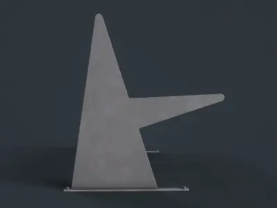 Metal Modern Bench 33 PBR Game Ready Low-poly 3D model