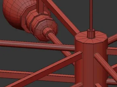 Tommie Dimmable Sputnik Modern Linear Chandelier 3D model