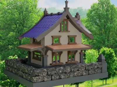 Fairytale house - 3 Low-poly 3D model