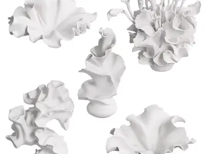 Gypseous decor - 5 models 3D model