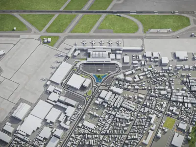 Ho Chi Minh Airport  Low-poly 3D model