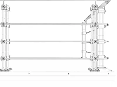 metal railing 3D model