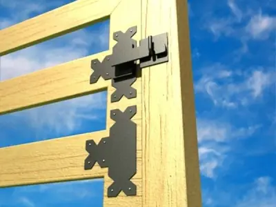 Wooden fence high detail 3D model