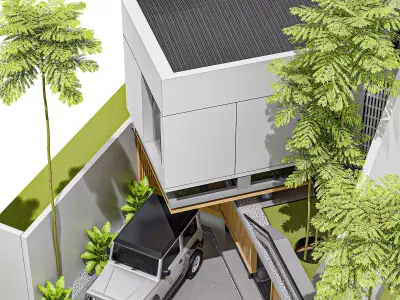 Modern Tropic 3D Model Minimalist Contemporary Design 3D model