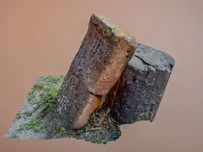 Cross stone 3D model
