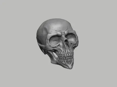 Skull Headphone Stand  Cyborg Headset Stand 3D print model