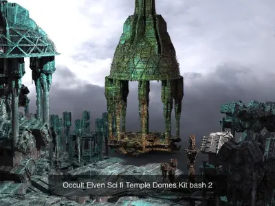 Observatory Occult towers  3D Model Pack