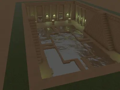 Primitive Underground Building Free 3D model