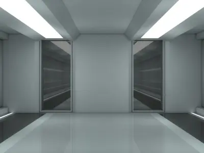 Sci Fi Corridor 3D model 52