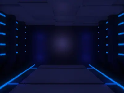 Futuristic Sci Fi Hallway 3D model