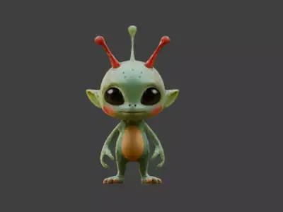 alien Low-poly 3D model get