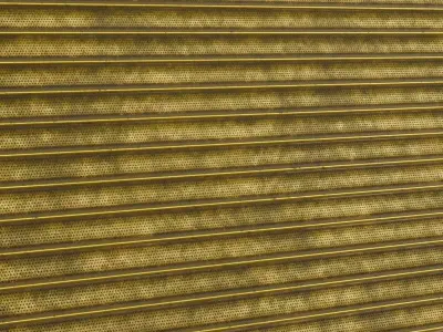 Golden Rust Metal Corrugated Transparent PBR Seamless Texture