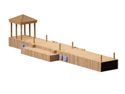 Wooden Pier 3D model