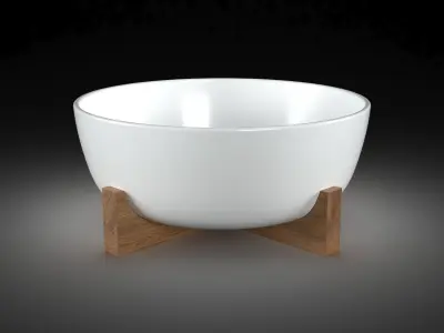 Serving Bowl with Trivet 3D model