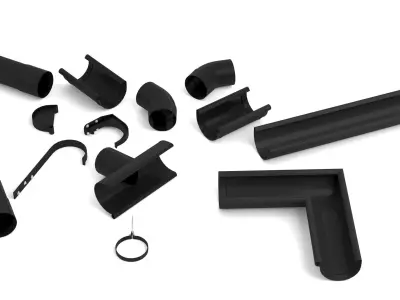 Gutters pipe hanger 3D model