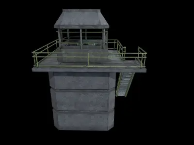 lowpoly Watchtower UPDATED Low-poly 3D model