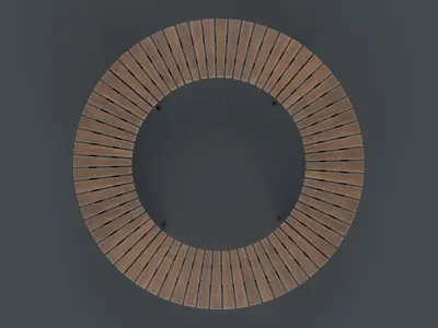 Modern Outdoor Bench 119 PBR Game Ready Low-poly 3D model