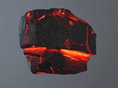 Lava Rock Set Low-poly 3D model
