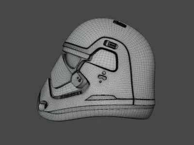 Star Wars Stormtrooper Helmet- High poly 3D model