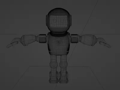 3D High Poly Chat Bot Mascot Design 3D model