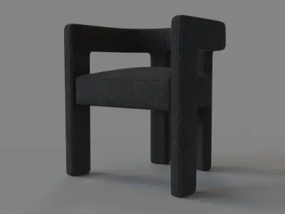 Stature Chair Black 3D model