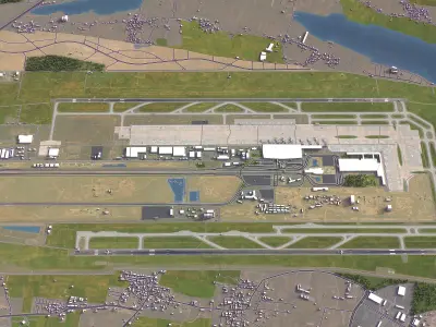 Bengaluru - 3D Airport Model Low-poly 3D model