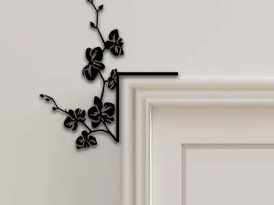 Flower Door Corner Decor 3D print model 4