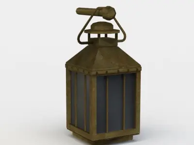 Lantern metal Low-poly 3D model