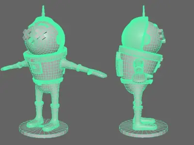 Cartoon Robot 3D model get