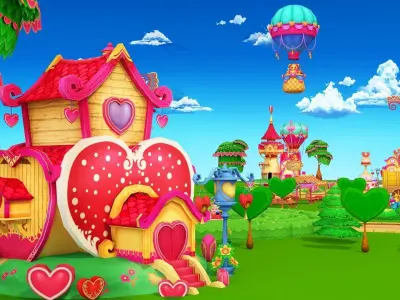 Sweet Love Kingdom Low-poly 3D model