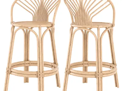 Bungalow Bar Stool 3D model