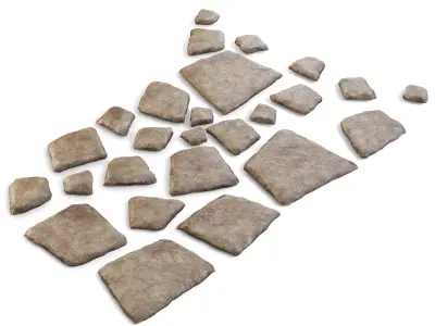 Ground Stone Slabs 3D model