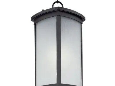Fielden Bronze Bulb Outdoor Hanging Lantern 3D model