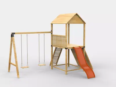 Playground Swing-Slide 3D model