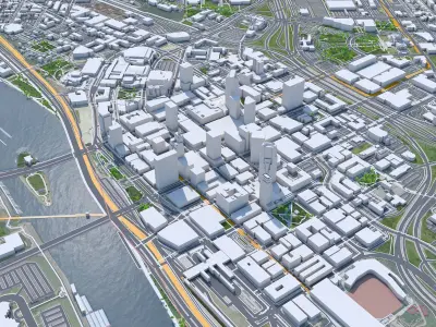 Saint Paul Minnesota USA Low-poly 3D model