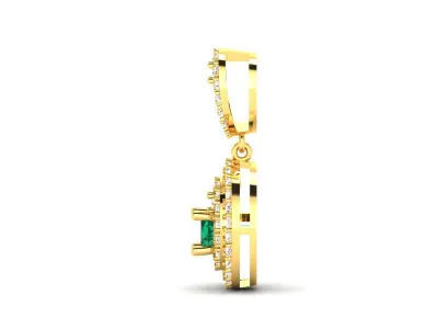 Diamond Pendant 3D print model 8