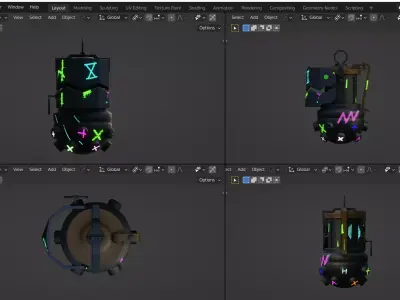 Jinx Granade from League of Legends Low-poly 3D model