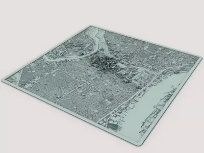 Philadelphia City United States 3D print model