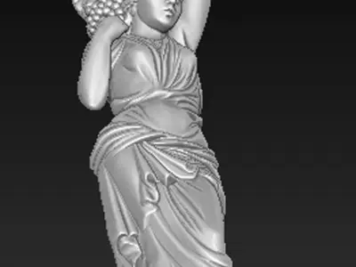 Corbel Decorative woman 2 3D model 3D print model