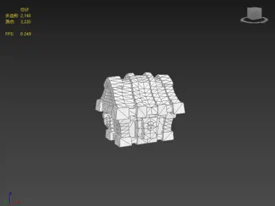 Hand drawn stylized treasure chest  Low-poly 3D model