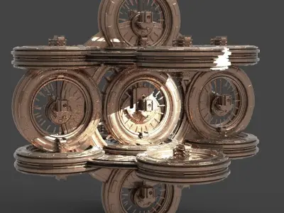 Ancient Alien Star Ring 12  3D model