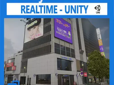 Shibuya Block 01 Unity Low-poly 3D model