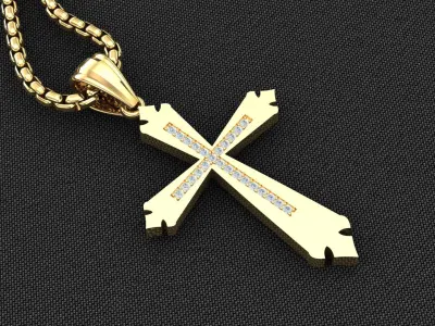 Cross Light Gold 3CP057 3DM STL 3D model