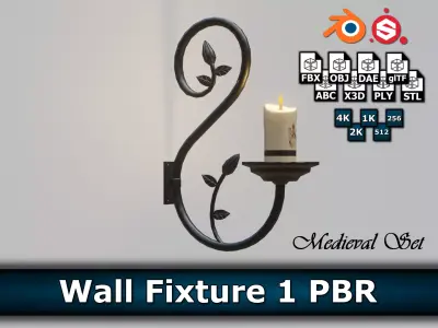 Wall Fixture 1 PBR Low-poly 3D model
