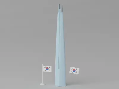 Lotte World Tower Seoul Korea 3D model