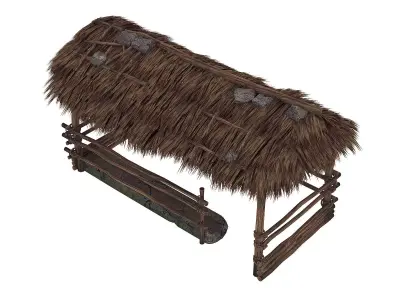 Straw shed - Stables 02 3D model
