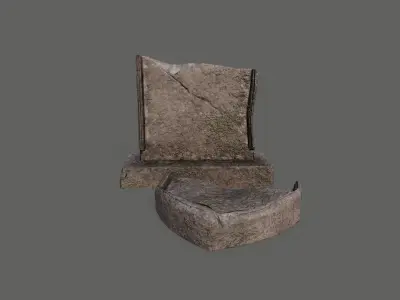 Tombstone PBR asset 3D model