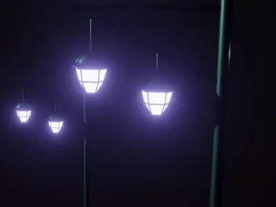 Street lights 3D model