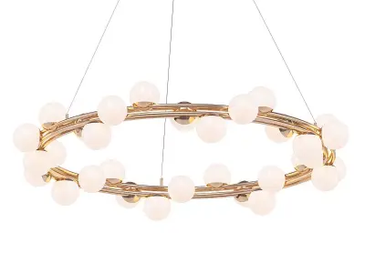 Berries circular chandelier with balls hanging from it 3D model
